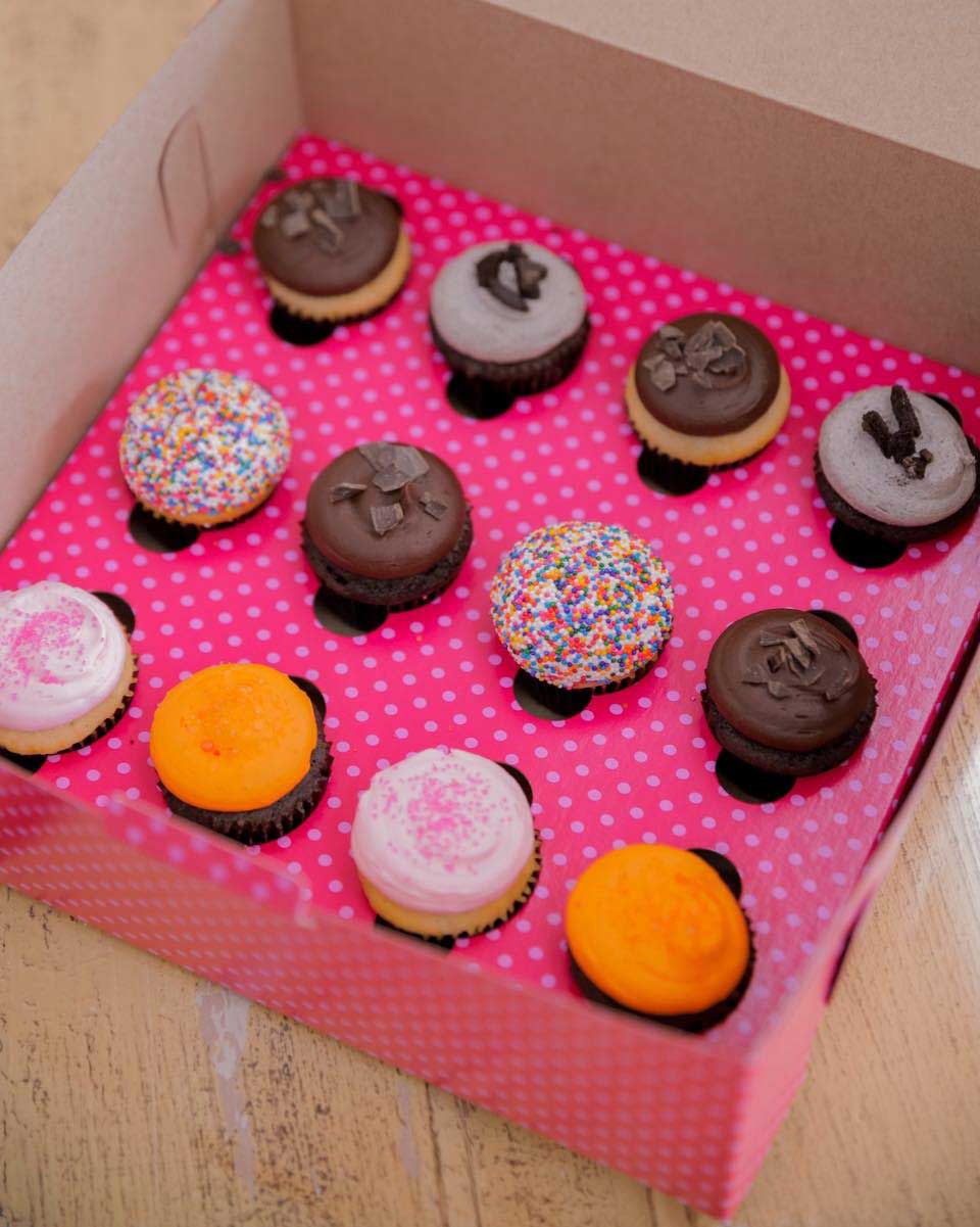 Dozen-Mini-Cupcakes—Smallcakes Dozen Mini Cupcakes from Smallcakes Cupcakery in Stillwater, Oklahoma