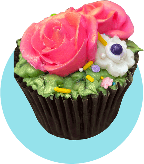 Cupcake_BlueBackgroun-Smallcakes Cupcakes at Smallcakes Cupcakery and Creamery